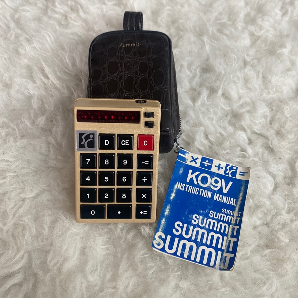 Vintage Summit KO9V electronic calculator. Vintage calculator. Summit calculator